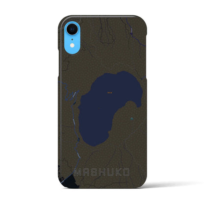 【摩周湖（北海道）】地図柄iPhoneケース（バックカバータイプ）