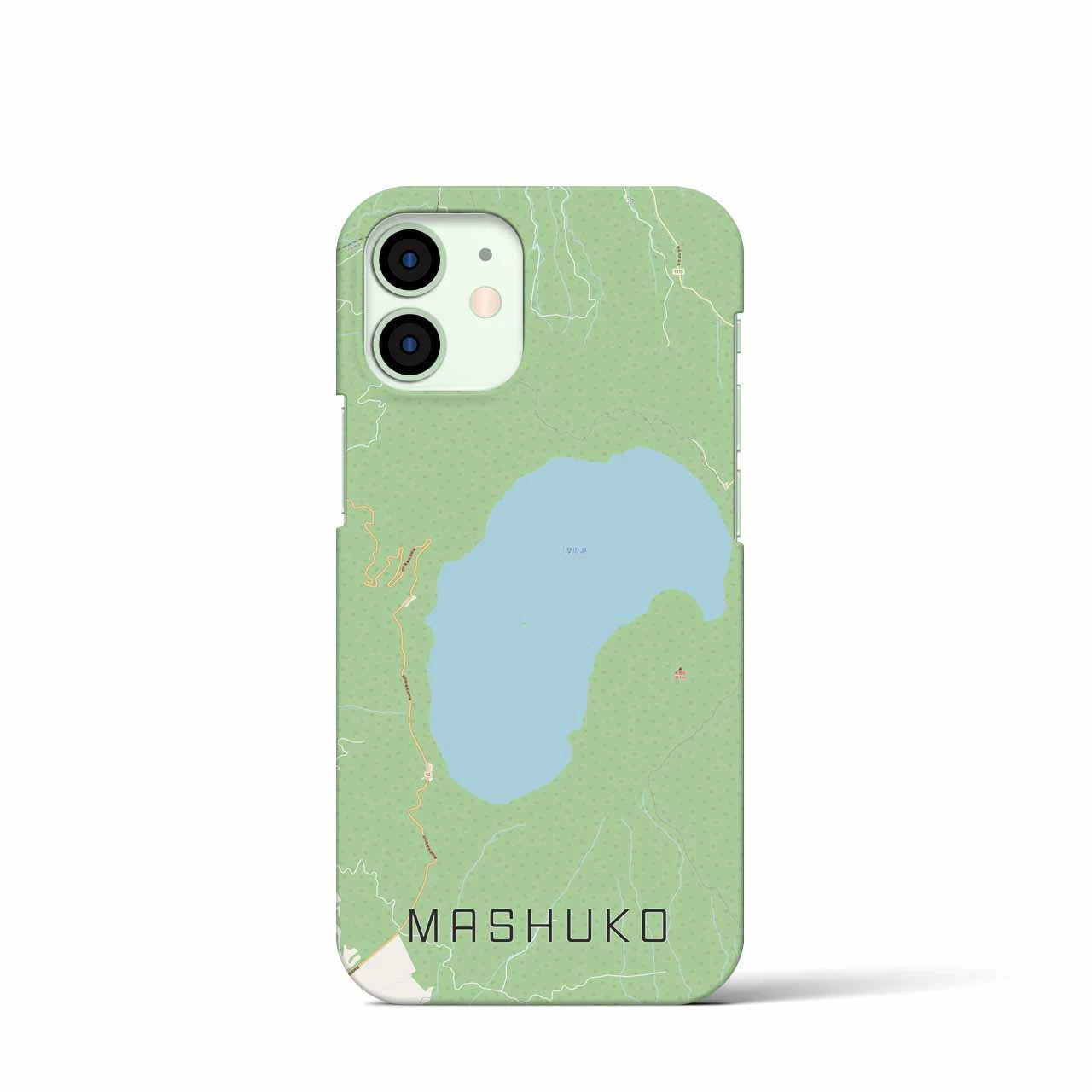 【摩周湖（北海道）】地図柄iPhoneケース（バックカバータイプ）