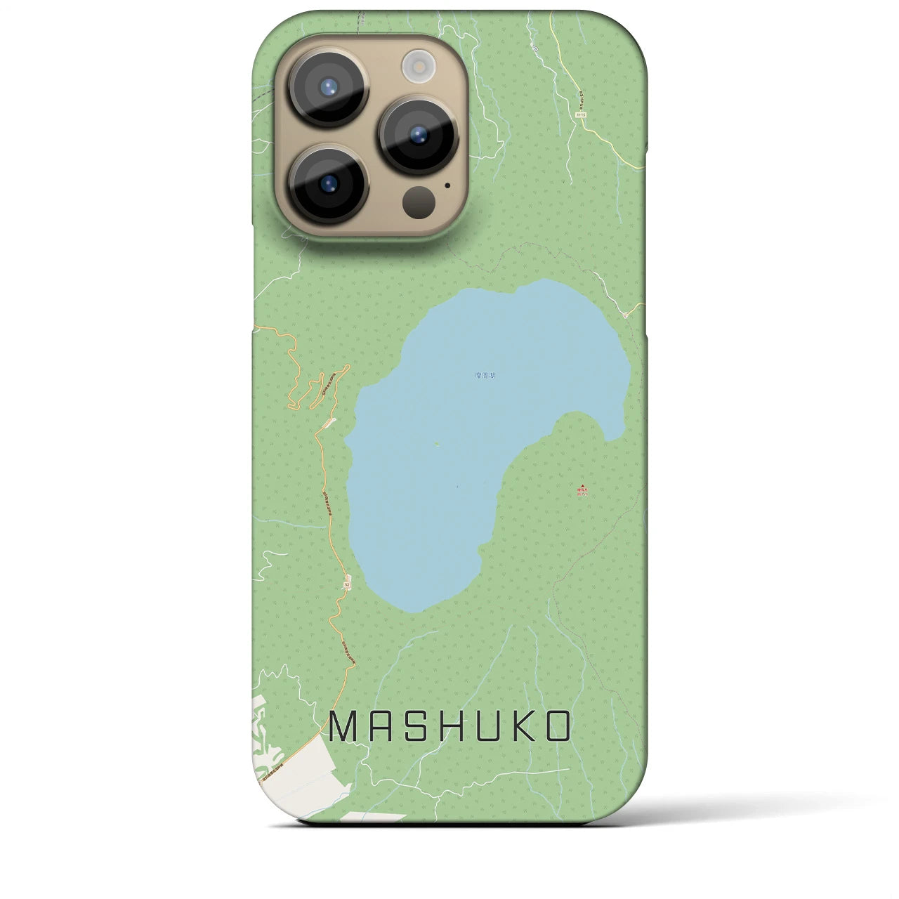 【摩周湖（北海道）】地図柄iPhoneケース（バックカバータイプ）