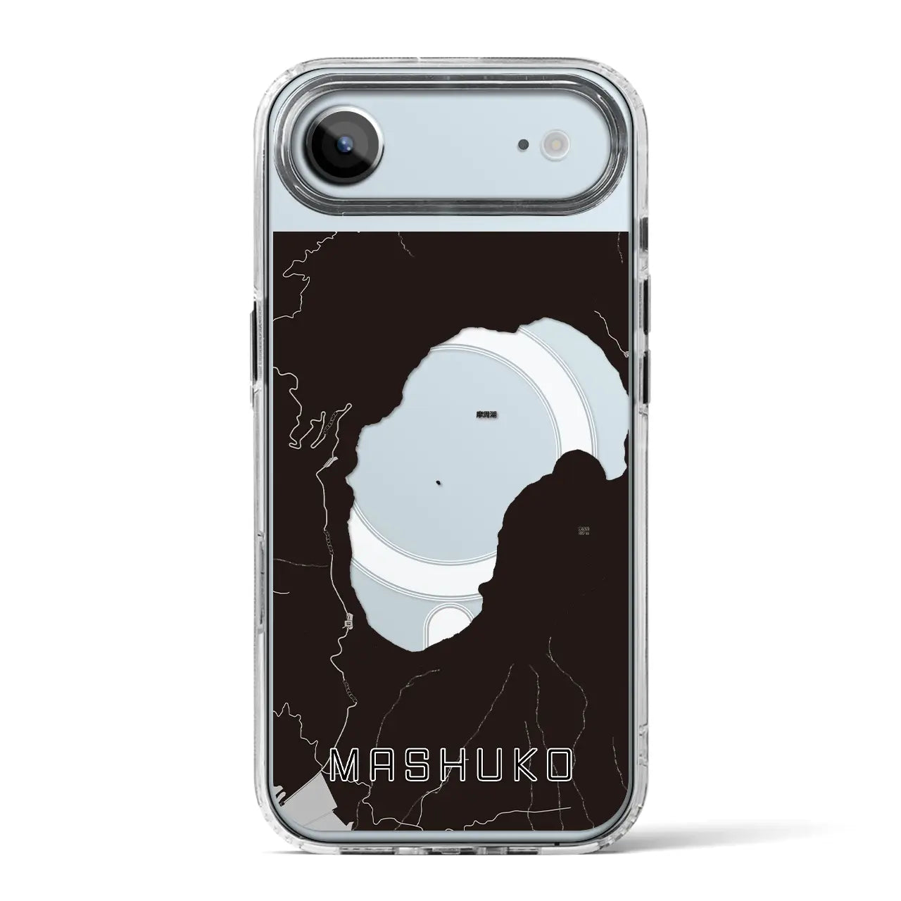 【摩周湖（北海道）】地図柄iPhoneケース（MagSafeタイプ）