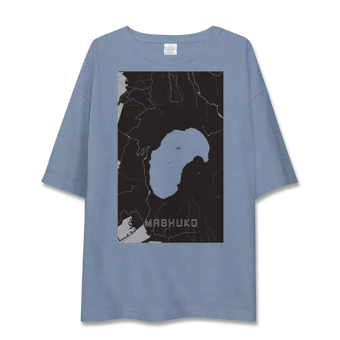 【摩周湖（北海道）】地図柄ビッグシルエットTシャツ