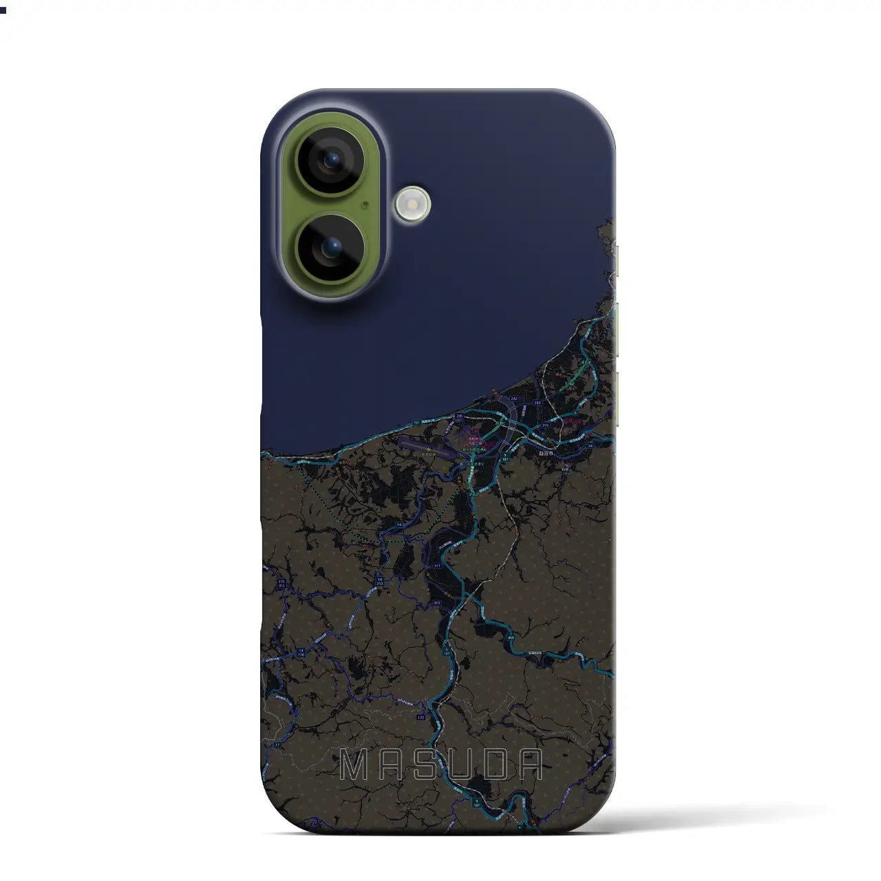 【益田（島根県）】地図柄iPhoneケース（バックカバータイプ）