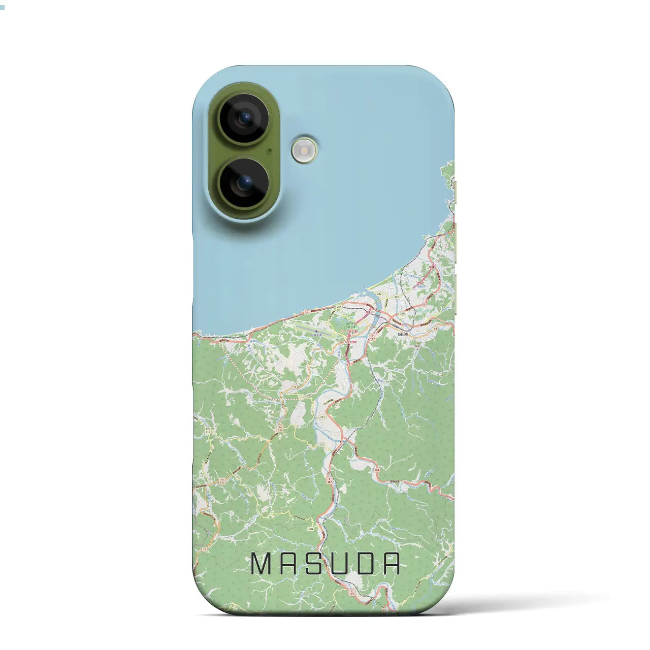 【益田（島根県）】地図柄iPhoneケース（バックカバータイプ）