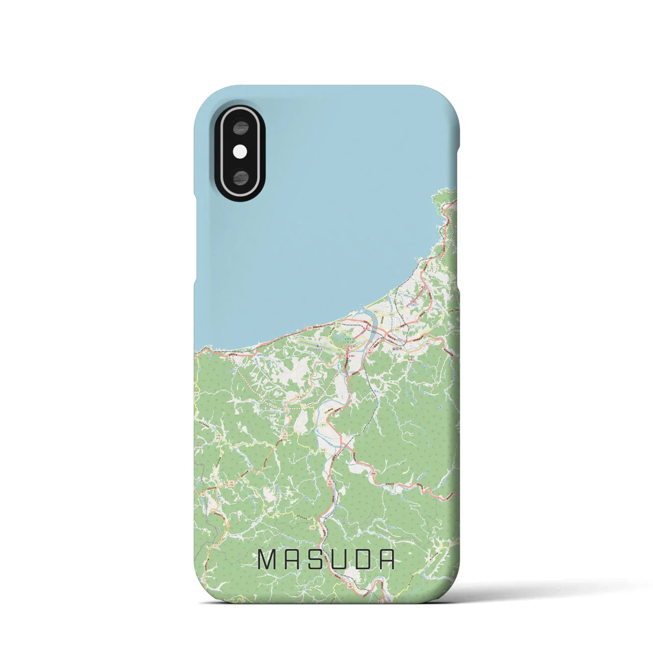 【益田（島根県）】地図柄iPhoneケース（バックカバータイプ）