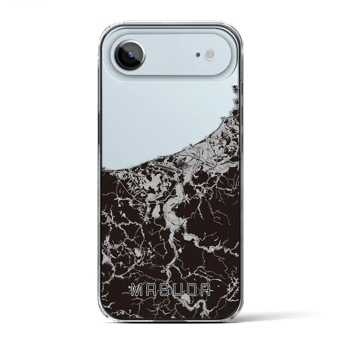 【益田（島根県）】地図柄iPhoneケース（クリアタイプ）モノトーン・iPhone 17 Pro Max 用