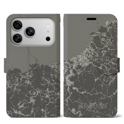 【益田（島根県）】地図柄iPhoneケース（手帳タイプ）