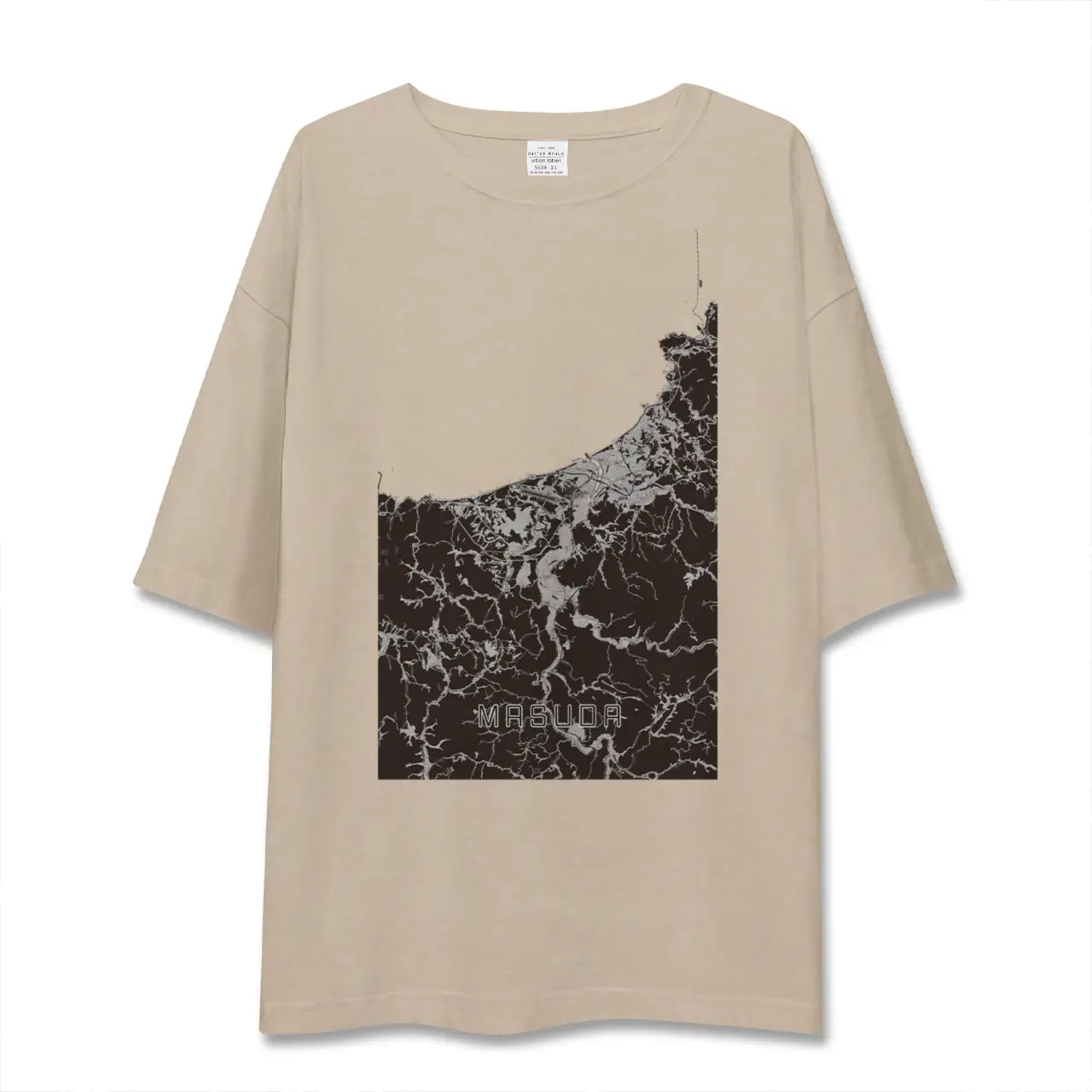 【益田（島根県）】地図柄ビッグシルエットTシャツ