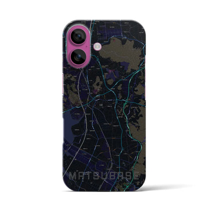 【松橋（熊本県）】地図柄iPhoneケース（バックカバータイプ）