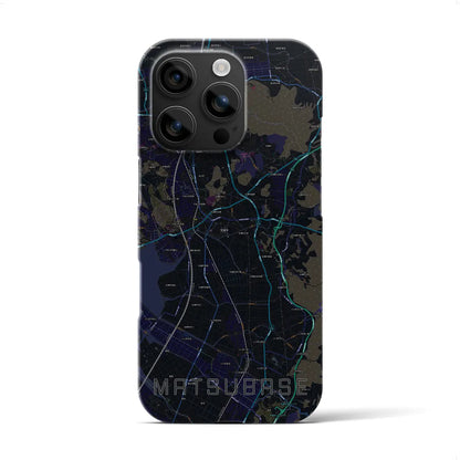 【松橋（熊本県）】地図柄iPhoneケース（バックカバータイプ）