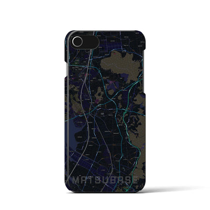 【松橋（熊本県）】地図柄iPhoneケース（バックカバータイプ）