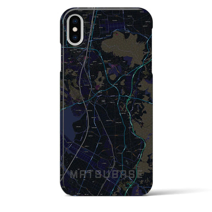 【松橋（熊本県）】地図柄iPhoneケース（バックカバータイプ）