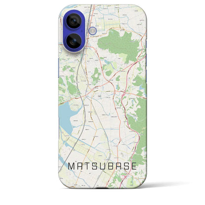 【松橋（熊本県）】地図柄iPhoneケース（バックカバータイプ）ナチュラル・iPhone 16 Pro Max 用