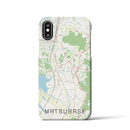 【松橋（熊本県）】地図柄iPhoneケース（バックカバータイプ）