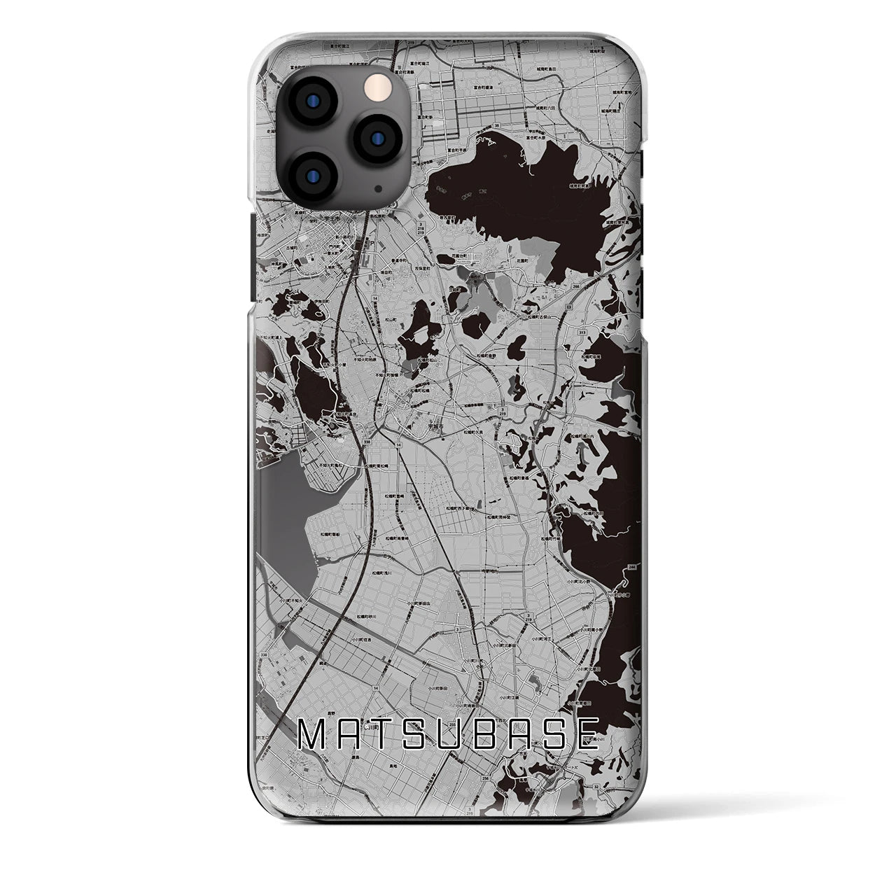 【松橋（熊本県）】地図柄iPhoneケース（クリアタイプ）