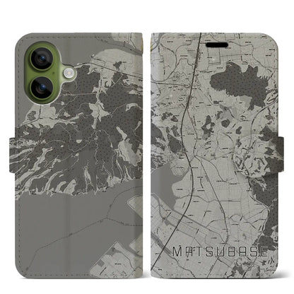 【松橋（熊本県）】地図柄iPhoneケース（手帳タイプ）