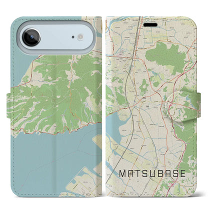 【松橋（熊本県）】地図柄iPhoneケース（手帳タイプ）