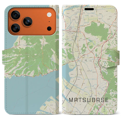 【松橋（熊本県）】地図柄iPhoneケース（手帳タイプ）