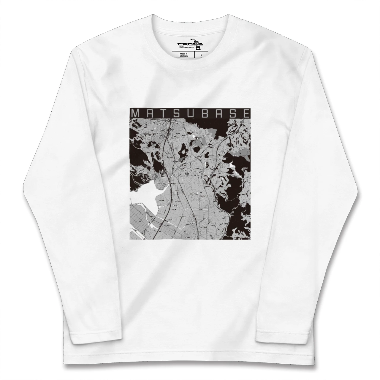 【松橋（熊本県）】地図柄ロングスリーブTシャツ