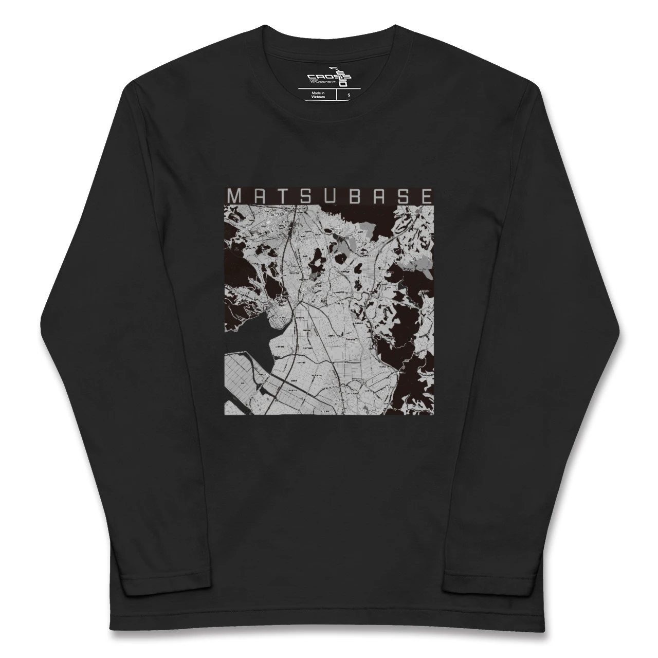【松橋（熊本県）】地図柄ロングスリーブTシャツ