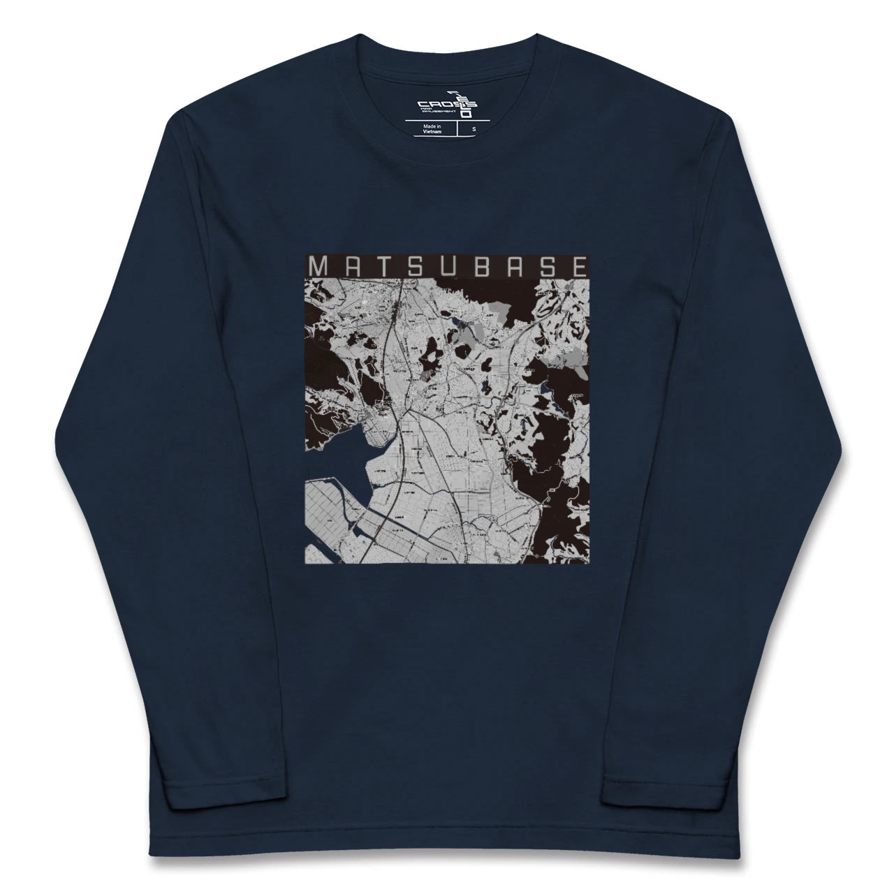 【松橋（熊本県）】地図柄ロングスリーブTシャツ