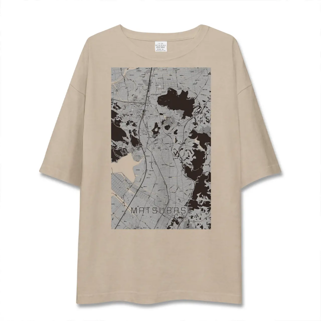 【松橋（熊本県）】地図柄ビッグシルエットTシャツ