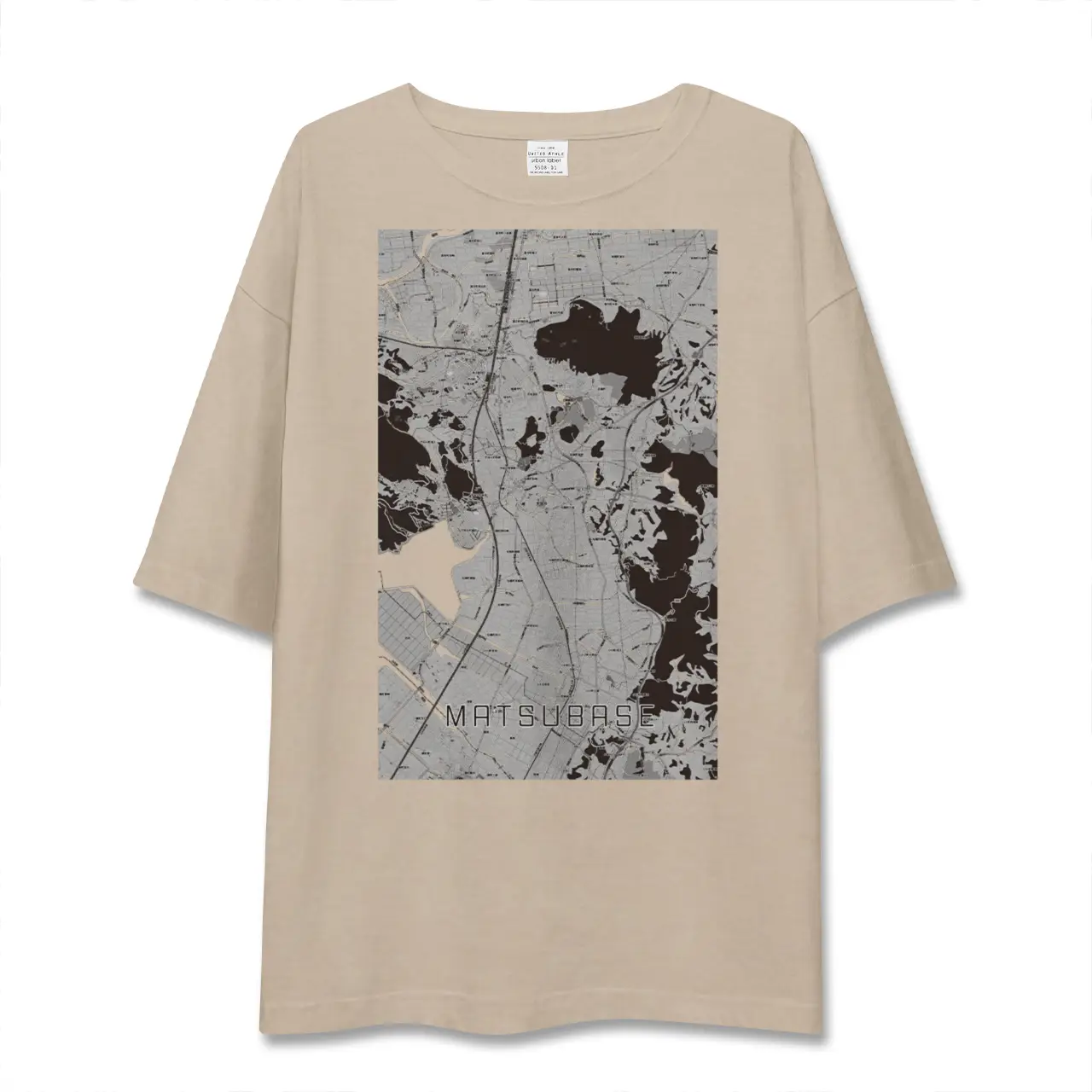 【松橋（熊本県）】地図柄ビッグシルエットTシャツ
