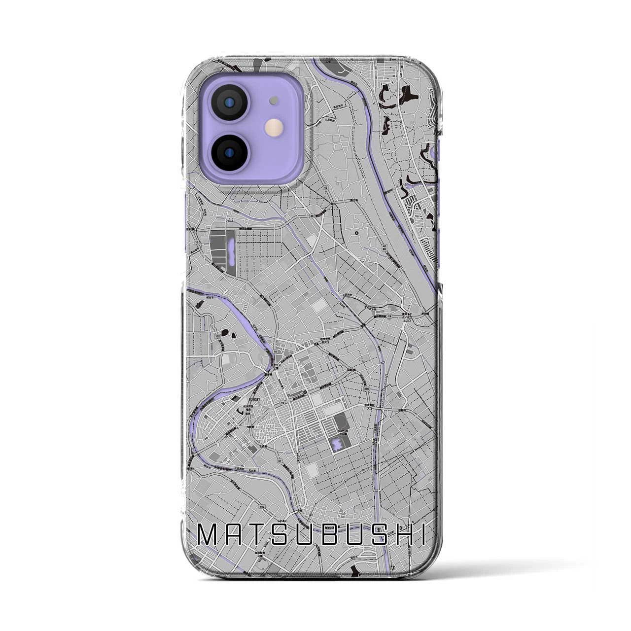 【松伏（埼玉県）】地図柄iPhoneケース（クリアタイプ）