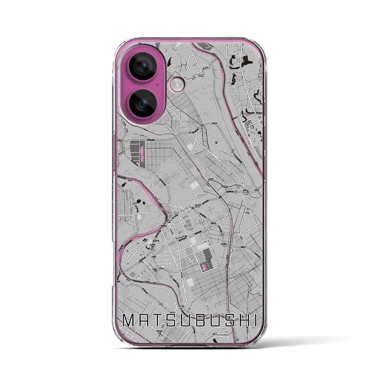 【松伏（埼玉県）】地図柄iPhoneケース（クリアタイプ）