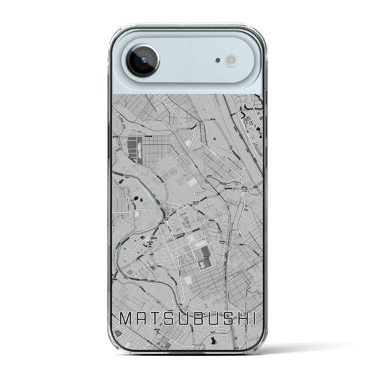 【松伏（埼玉県）】地図柄iPhoneケース（クリアタイプ）
