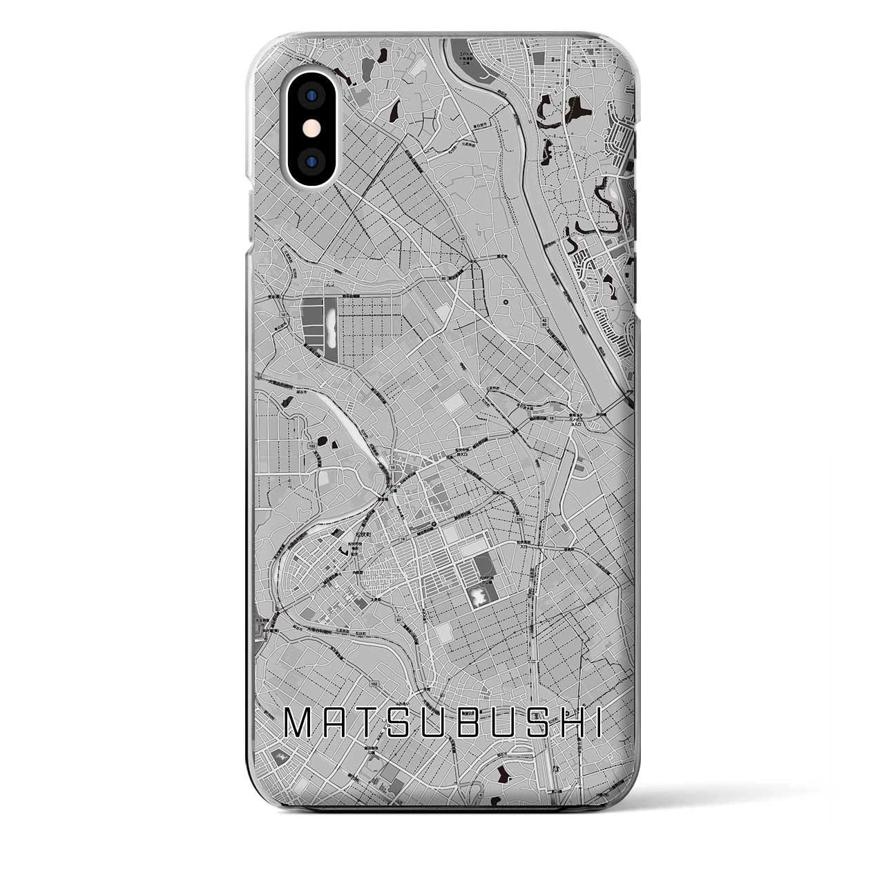 【松伏（埼玉県）】地図柄iPhoneケース（クリアタイプ）