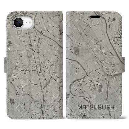 【松伏（埼玉県）】地図柄iPhoneケース（手帳タイプ）