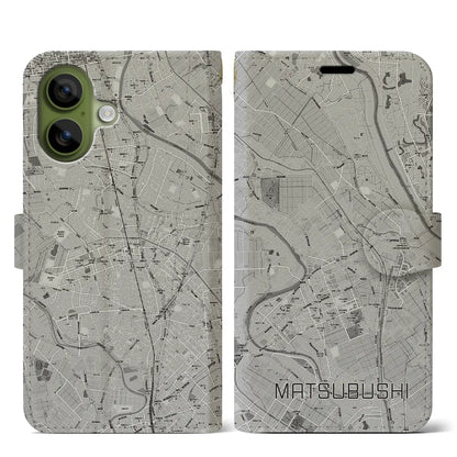 【松伏（埼玉県）】地図柄iPhoneケース（手帳タイプ）