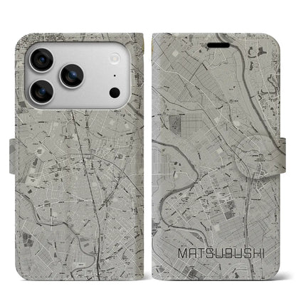 【松伏（埼玉県）】地図柄iPhoneケース（手帳タイプ）