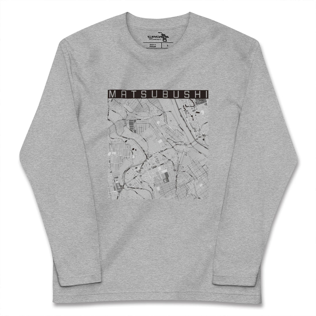【松伏(埼玉県)】地図柄ロングスリーブTシャツ