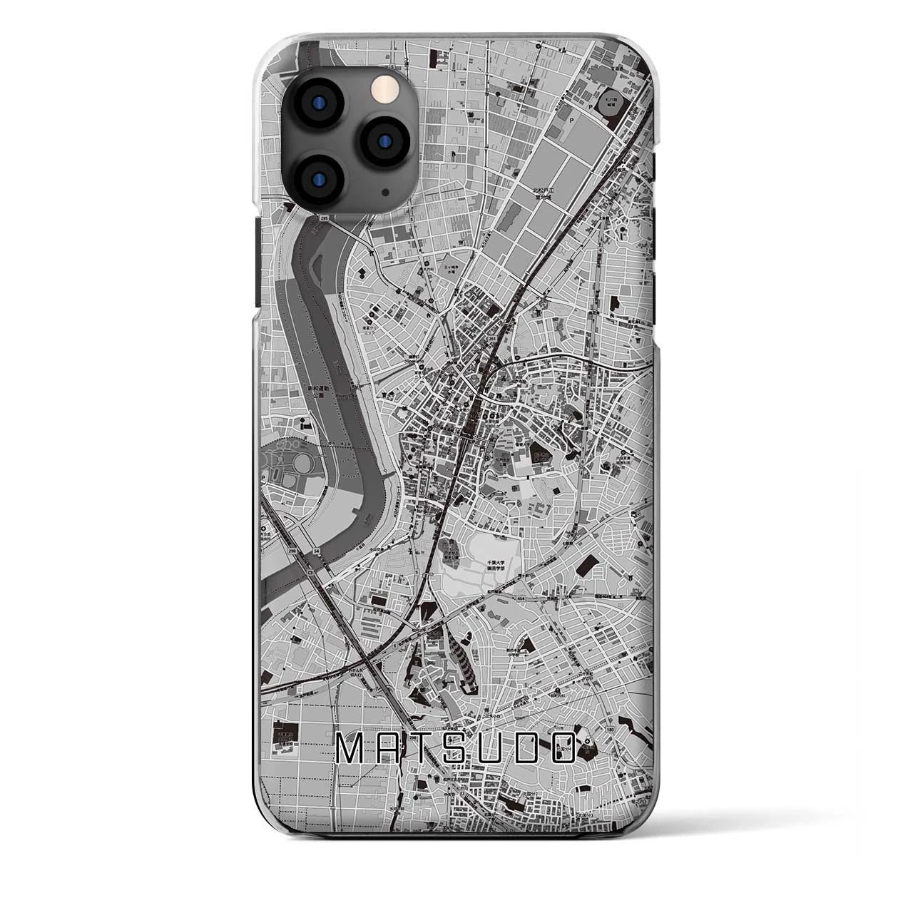 【松戸（千葉県）】地図柄iPhoneケース（クリアタイプ）