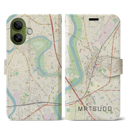 【松戸（千葉県）】地図柄iPhoneケース（手帳タイプ）