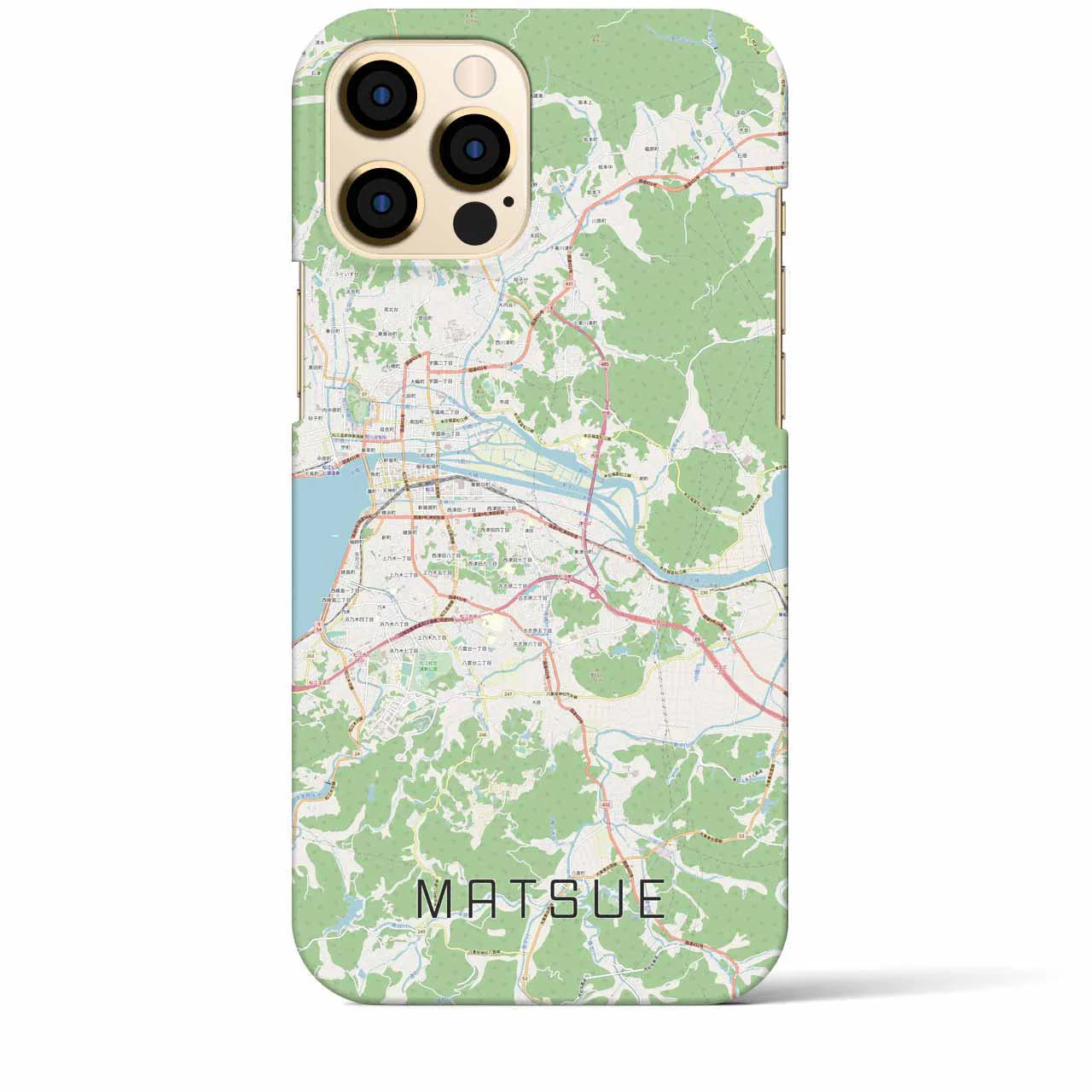 【松江（島根県）】地図柄iPhoneケース（バックカバータイプ）