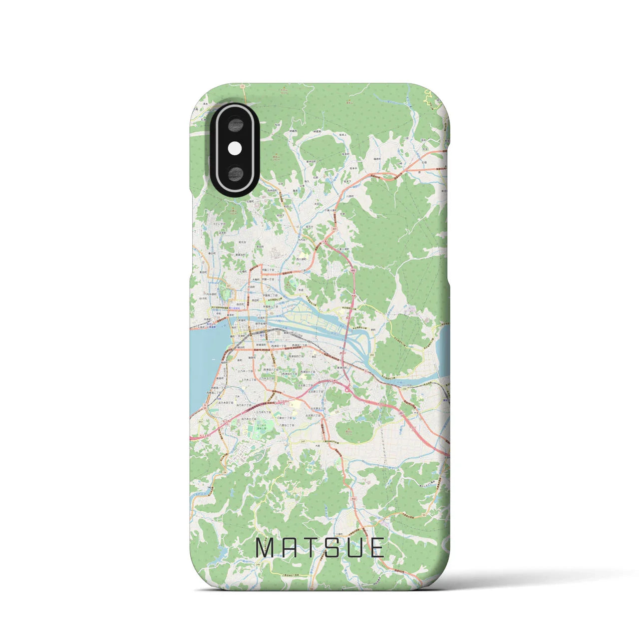 【松江（島根県）】地図柄iPhoneケース（バックカバータイプ）