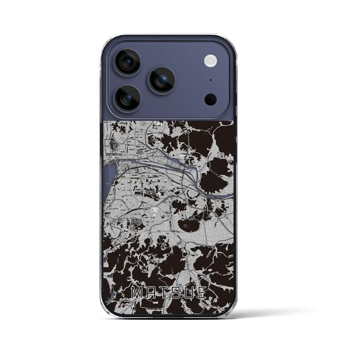 【松江（島根県）】地図柄iPhoneケース（クリアタイプ）