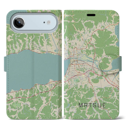 【松江（島根県）】地図柄iPhoneケース（手帳タイプ）