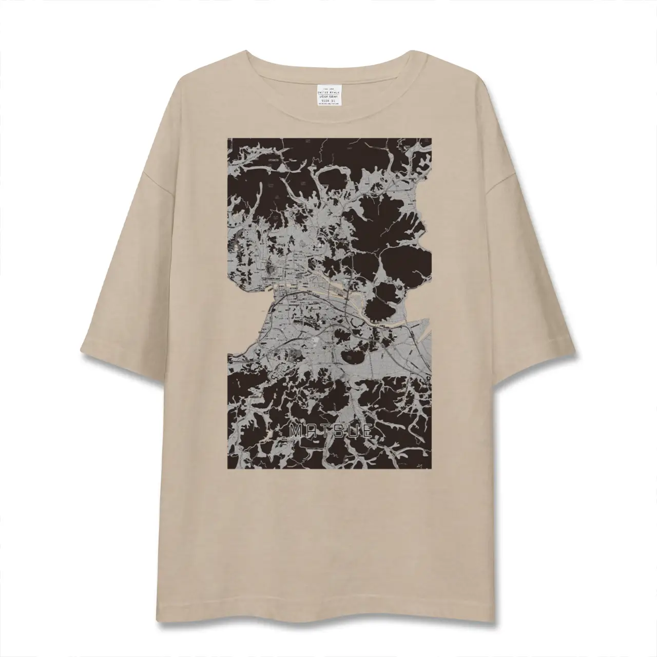 【松江（島根県）】地図柄ビッグシルエットTシャツ