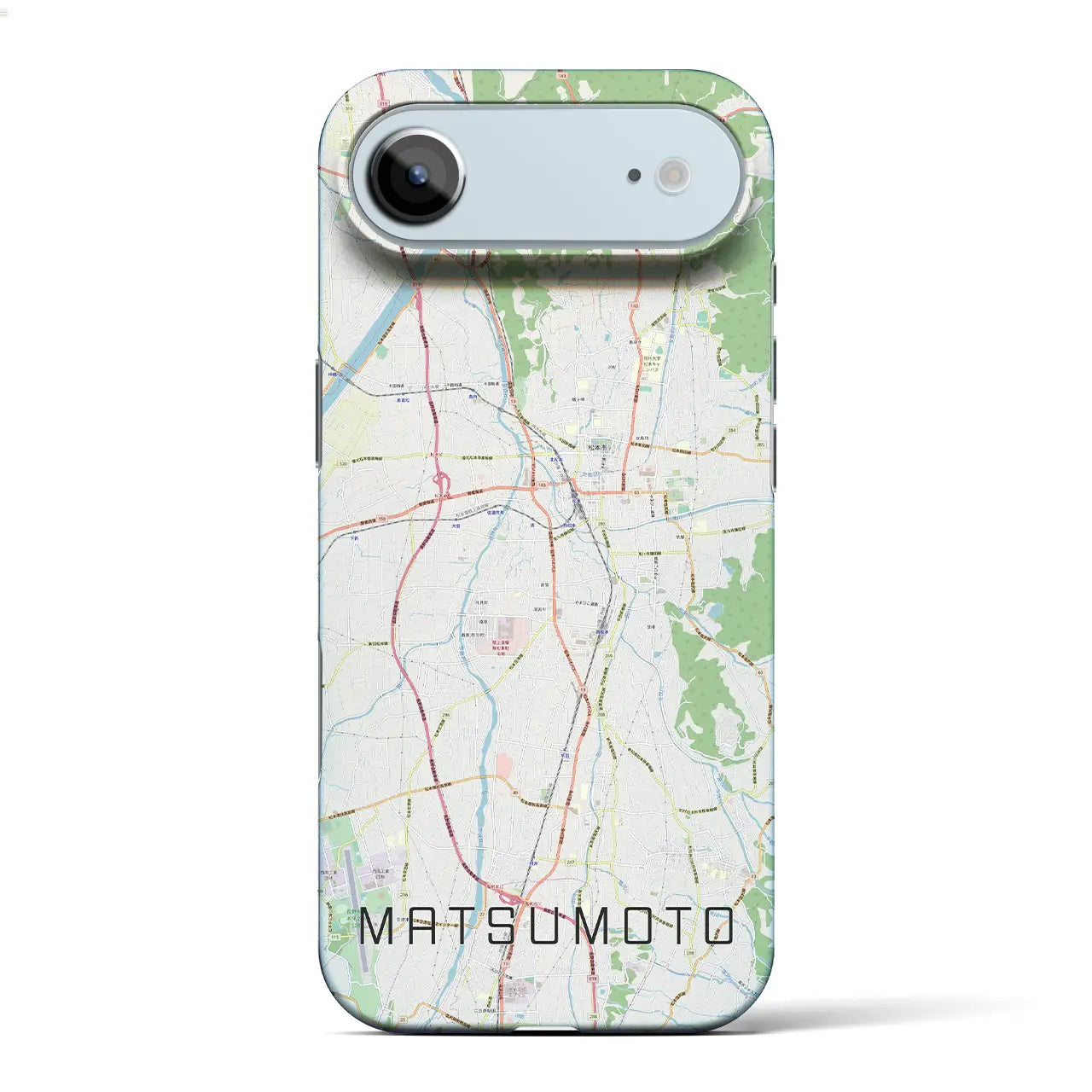 【松本（長野県）】地図柄iPhoneケース（バックカバータイプ）