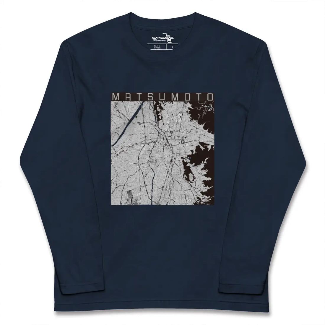 【松本（長野県）】地図柄ロングスリーブTシャツ