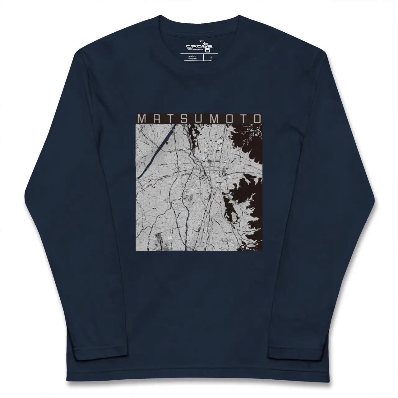 【松本（長野県）】地図柄ロングスリーブTシャツ