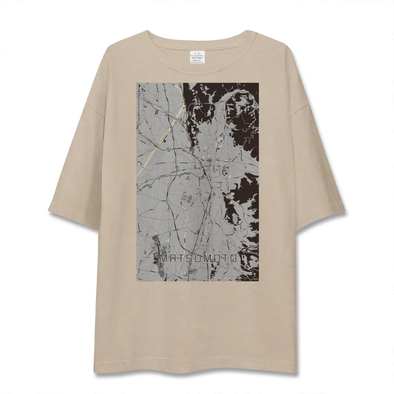 【松本（長野県）】地図柄ビッグシルエットTシャツ