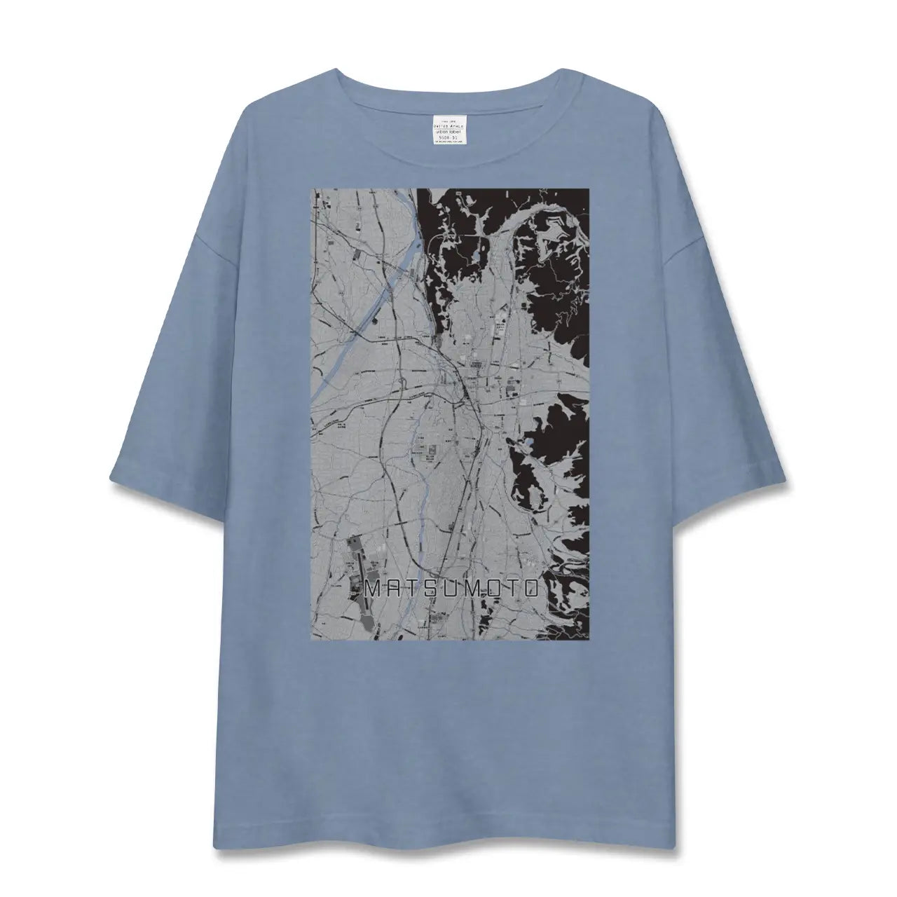 【松本（長野県）】地図柄ビッグシルエットTシャツ