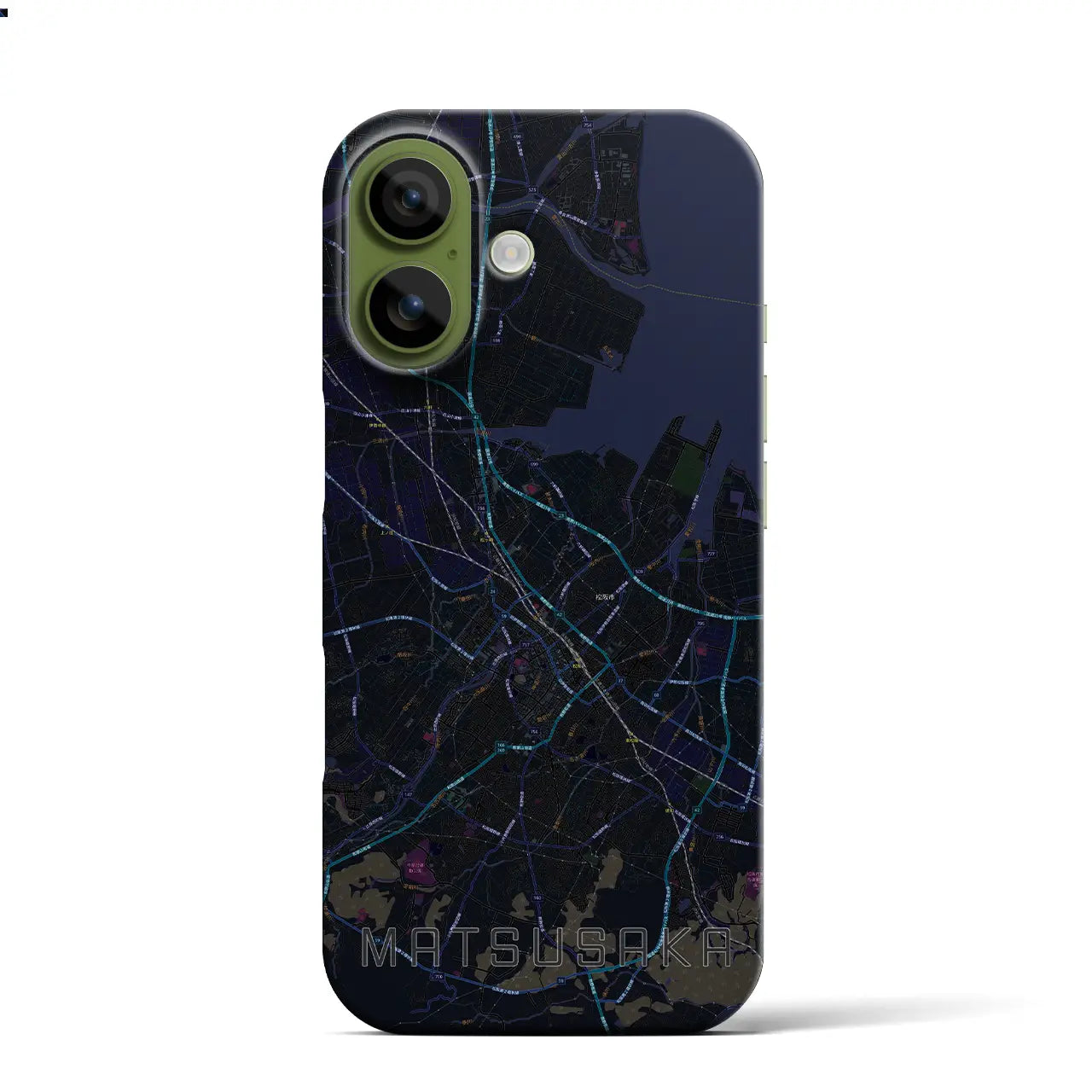 【松阪（三重県）】地図柄iPhoneケース（バックカバータイプ）