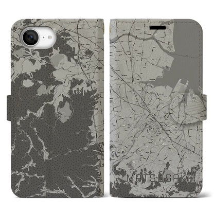 【松阪（三重県）】地図柄iPhoneケース（手帳タイプ）