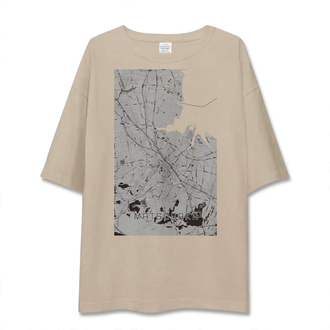 【松阪（三重県）】地図柄ビッグシルエットTシャツ