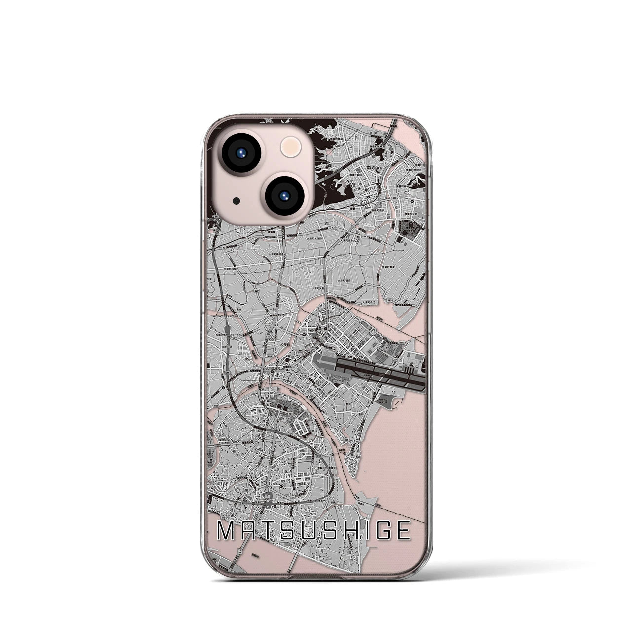 【松茂（徳島県）】地図柄iPhoneケース（クリアタイプ）